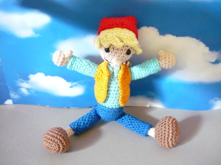 Häkelanleitung Nils Holgersson, Krümel und Martin