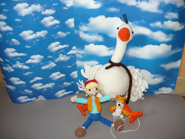 Häkelanleitung Nils Holgersson, Krümel und Martin