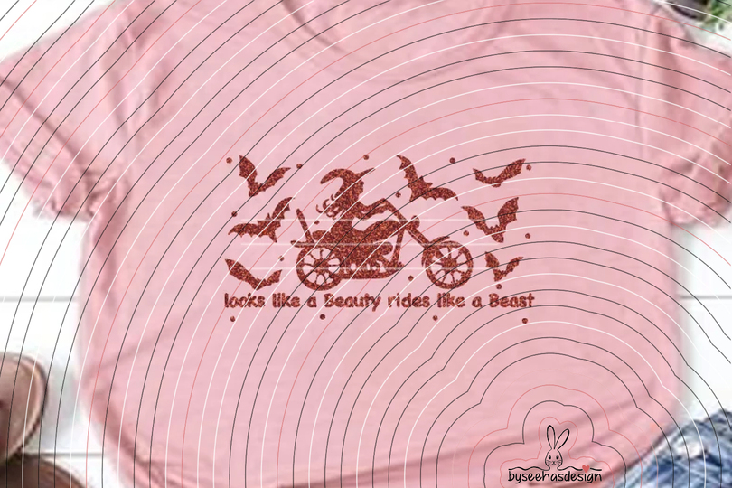 Hexe auf Motorrad Plotterdatei  SVG DXF