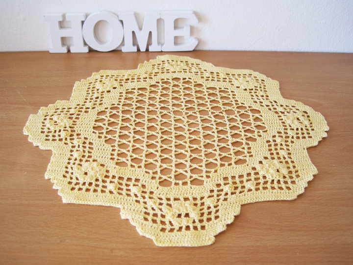 Vintage Deckchen häkeln Ø 34 cm - Häkelanleitung