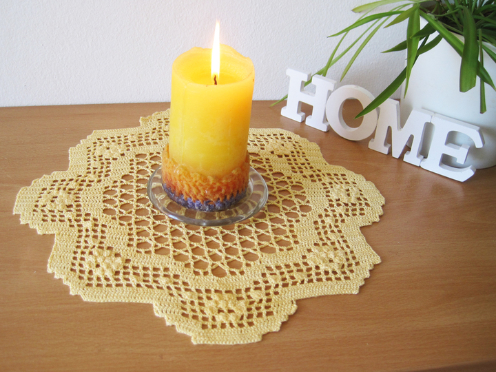 Vintage Deckchen häkeln Ø 34 cm - Häkelanleitung