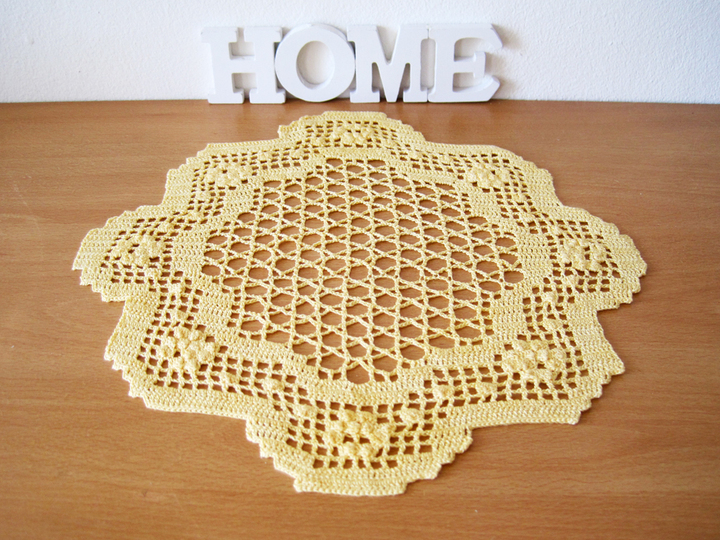 Vintage Deckchen häkeln Ø 34 cm - Häkelanleitung