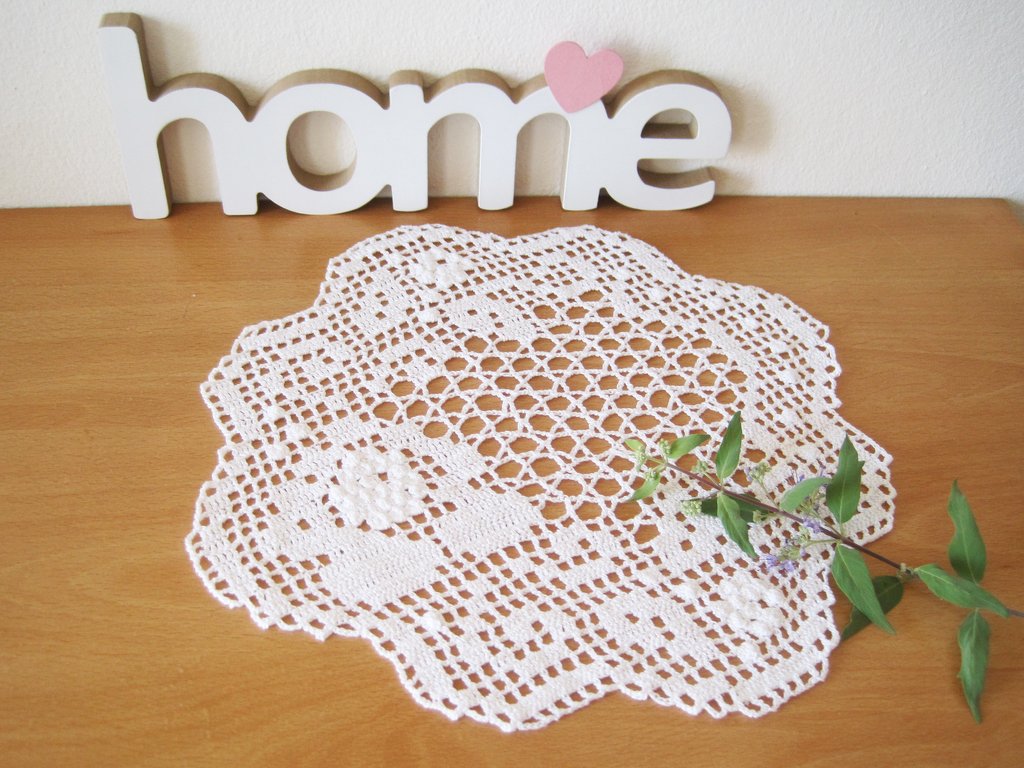 Vintage Deckchen mit Rose Ø 32 cm häkeln, Anleitung - Bild 2