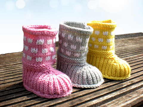 Strickanleitung Babystiefel