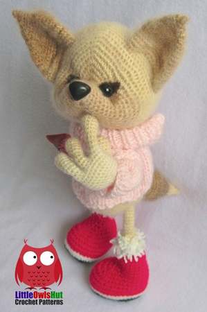 216 Crochet Pattern - Little Fox Lizonka with 2 sweaters - Amigurumi PDF file by Pertseva CP