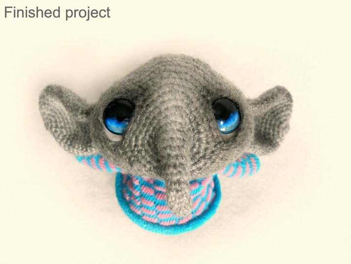 217 Crochet Pattern - Elephant Fanya - Amigurumi PDF file by Pertseva CP
