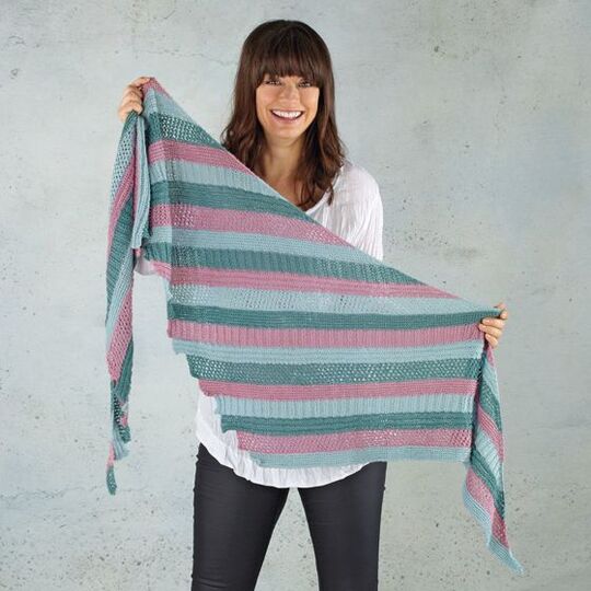 Strickanleitung Drachenschwanztuch "Cablé Gitti" 760056