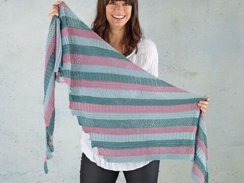 Strickanleitung Drachenschwanztuch "Cablé Gitti" 760056