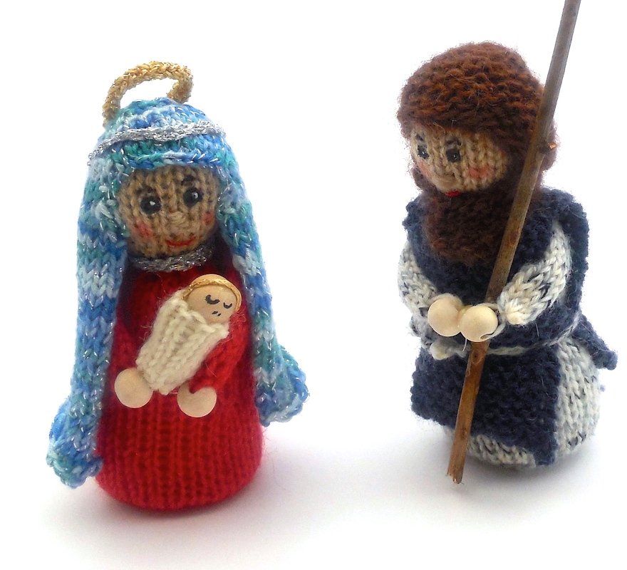 Strickanleitung - Krippenfiguren - Heilige Familie