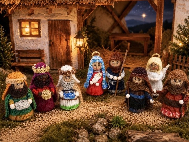 Strickanleitung - Krippenfiguren 9tlg.