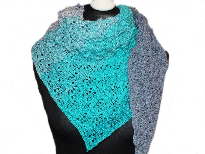 Strickanleitung Dreieckstuch asymmetrisch Lotulila