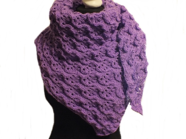 Strickanleitung Dreieckstuch asymmetrisch Lotulila