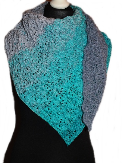 Strickanleitung Dreieckstuch asymmetrisch Lotulila