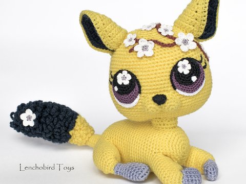 Amigurumi pattern for crochet chinchilla. Crochet cat toy pattern