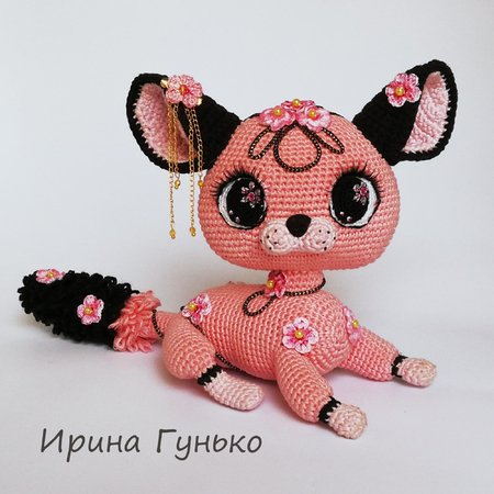 Amigurumi pattern for crochet chinchilla. Crochet cat toy pattern