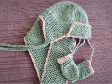 Winterset/ Mütze, Schal und Handschuh für Babys