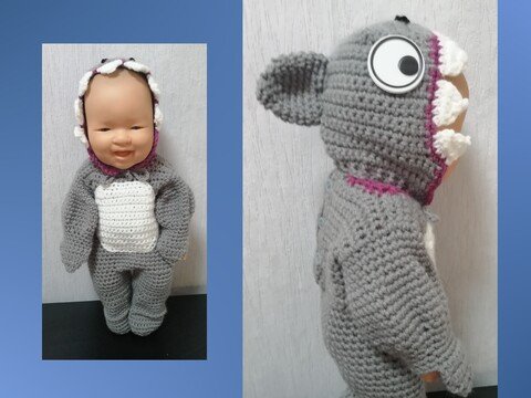 Puppenkostüm Hai 39 cm