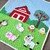 Farm animal frieds applique blaket- horse, sheep, cow, chicken, pig, crochet baby blanket pattern