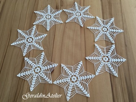 Deko „ Schneeflocken “ Häkelanleitung