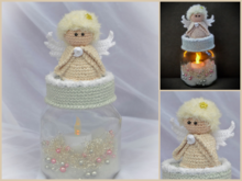 Windlicht oder Bonbonglasbezug Engel Schutzengel Andenken Verstorbene Trauer