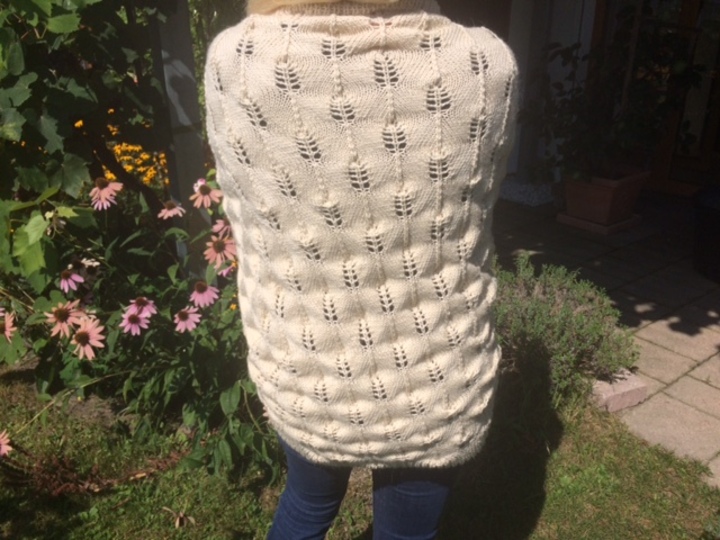 Seelenwärmer "Zickzack" mit leichtem 3D Effektmuster