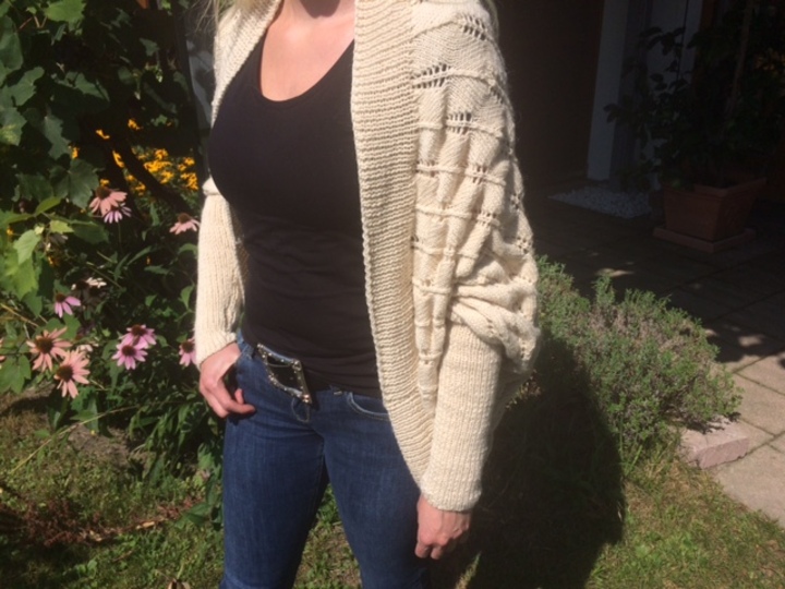 Seelenwärmer "Zickzack" mit leichtem 3D Effektmuster