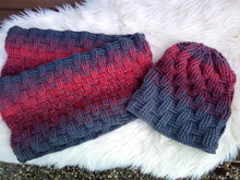 Wintersparset "Stages" bestehend aus der Häkelanleitung für Mütze und Loop, unisex, individuell für alle Größen anpassbar;
