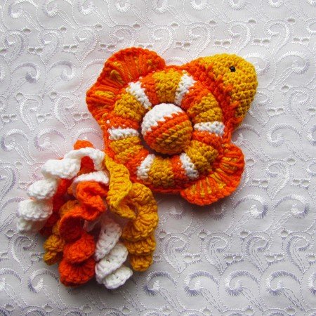 Crochet teether fish pattern