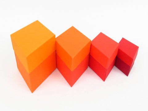 Rauten-Schachteln in vier Größen – Bastelanleitung und Vorlagen