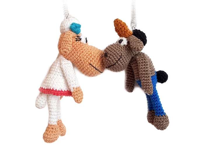 Edda und Erik Schaf, Häkelanleitung Amigurumi, Schlüsselanhänger, Fensterdeko