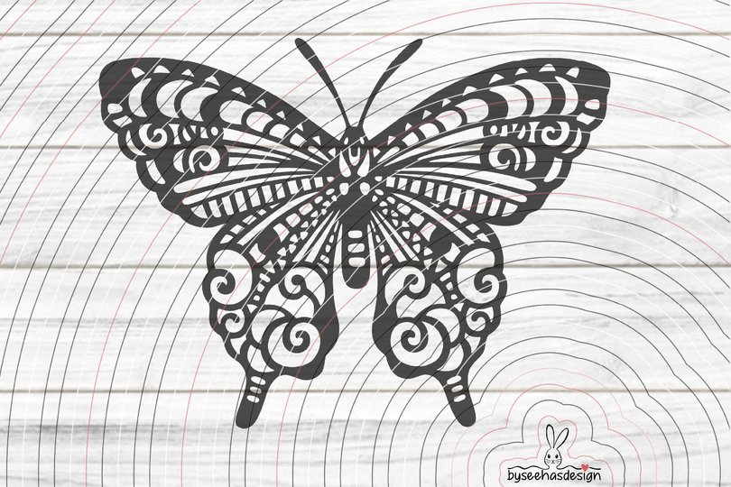 Schmetterling Muster Plotterdatei SVG DXF