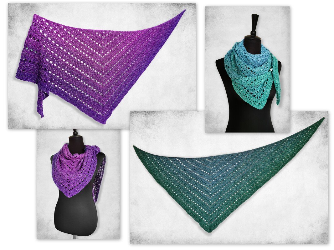 Crochet pattern shawl // triangular shawl //scarf Fixe Nixe - Image 2