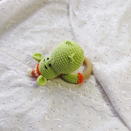 Crochet rattle hippo pattern