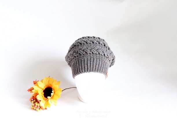 Beanie "Fay", PDF + videos (all sizes, cable braid pattern)