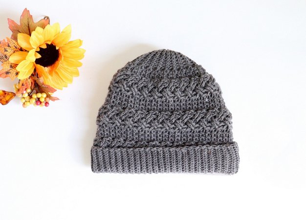 Beanie "Fay", PDF + videos (all sizes, cable braid pattern)