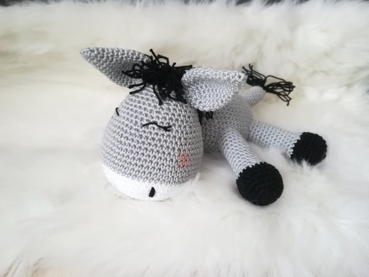 Häkelanleitung Esel, Amigurumi Esel häkeln, Esel häkeln, Kuscheltier Esel