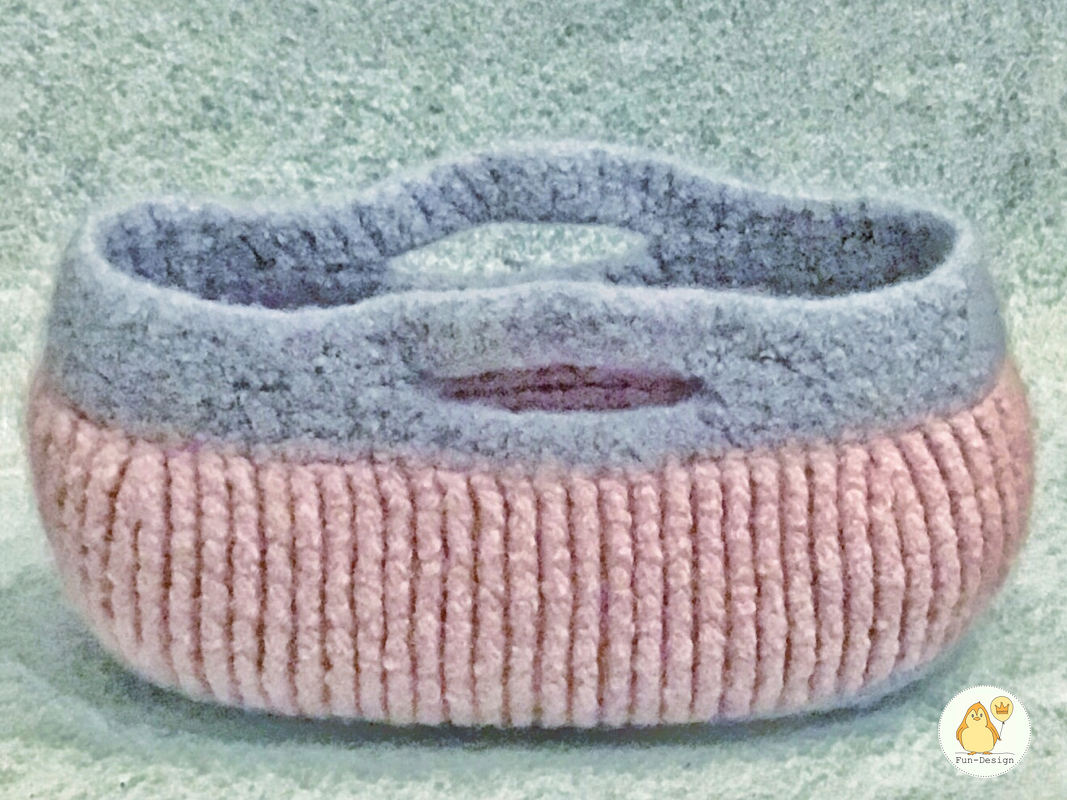 Filzkörbchen Cassie, Häkelanleitung