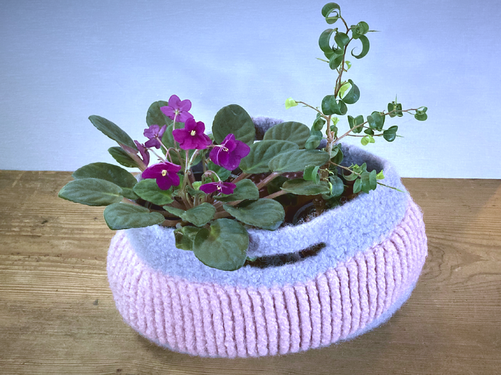 Filzkörbchen Cassie, Häkelanleitung