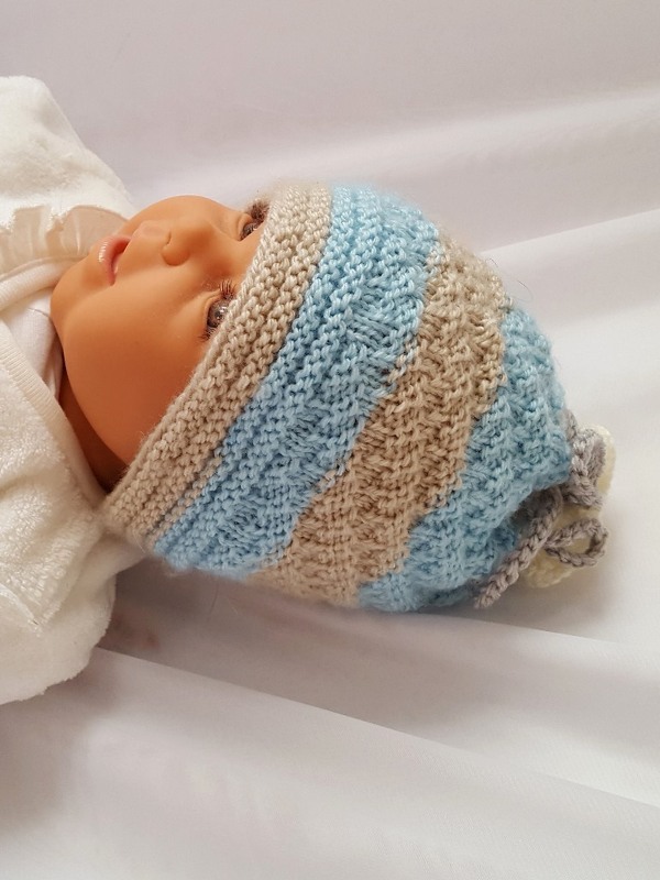 Strickanleitung Babymütze, Baby-Mütze, ca. 3 - 8 Monate