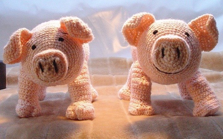 Amigurumi pig talisman animal free crochet pattern tutorial