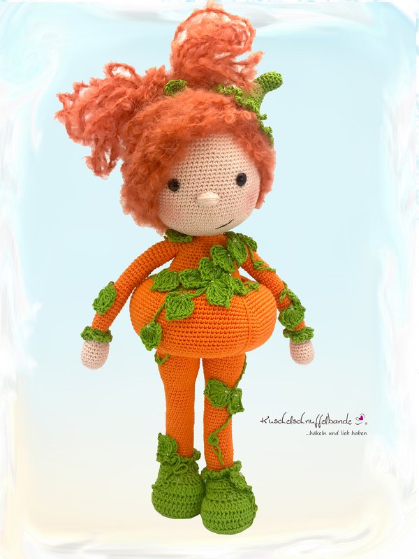 Häkelanleitung Kuschelschnuffelbande Puppe Pumpkin