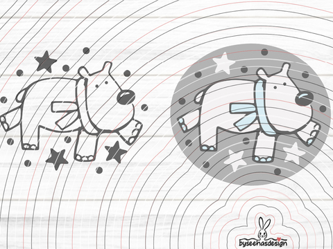 Eisbär Plotterdatei SVG DXF