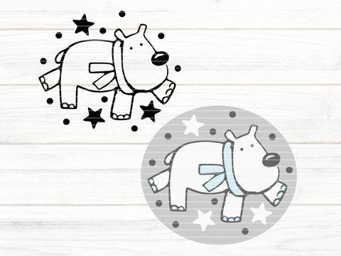Eisbär Plotterdatei SVG DXF FCM