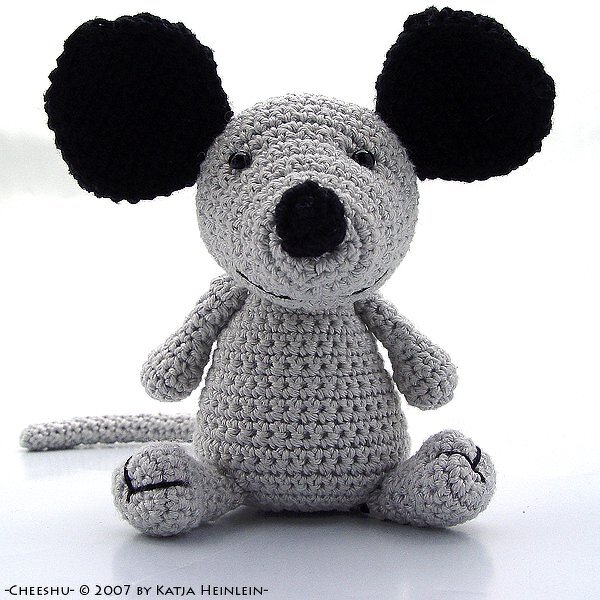 mouse cheeshu, crochet amigurumi, PDF Pattern by Katja Heinlein animal figure tutorial - Image 3