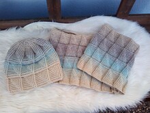 Wintersparset "Never Freeze" bestehend aus der Häkelanleitung für Mütze und Loop, unisex, individuell für alle Größen anpassbar;