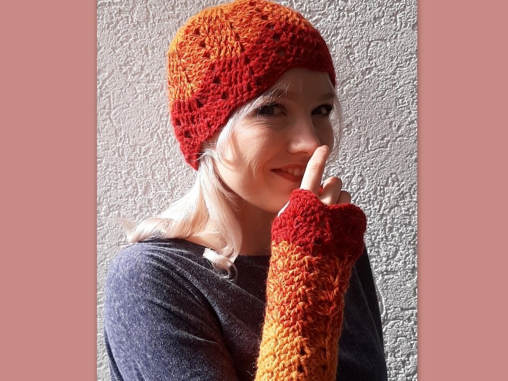 Häkelanleitung Mütze + Stulpen "Auf Zack", alle Größen, auch für Anfänger - Bild 2