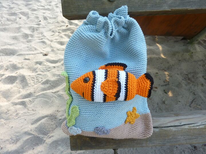 Häkelanleitung - Kinderbeutel "Unter Wasser"