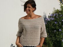 Häkelpulli CARMEN (Gr. S/M, L/XL, leicht an alle Größen anzupassen)