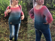 Häkelanleitung Pulli "Blue Pearl" - OVERSIZE