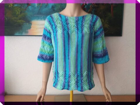 Strickanleitung Kimono - Pulli " Karibik "
